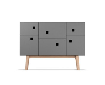 Peep C2 Skåp i färgen Grå med ben i ek