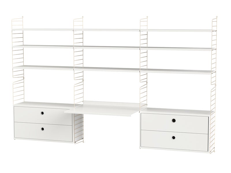 String Kombination Arbetsplats F Vit / Beige