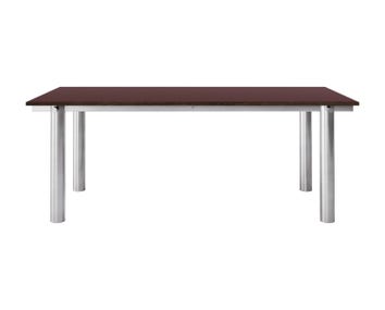Ferm-Living-Atura-Matbord-200x90-Brushed-Steel-Burgundy-Linoleum-1