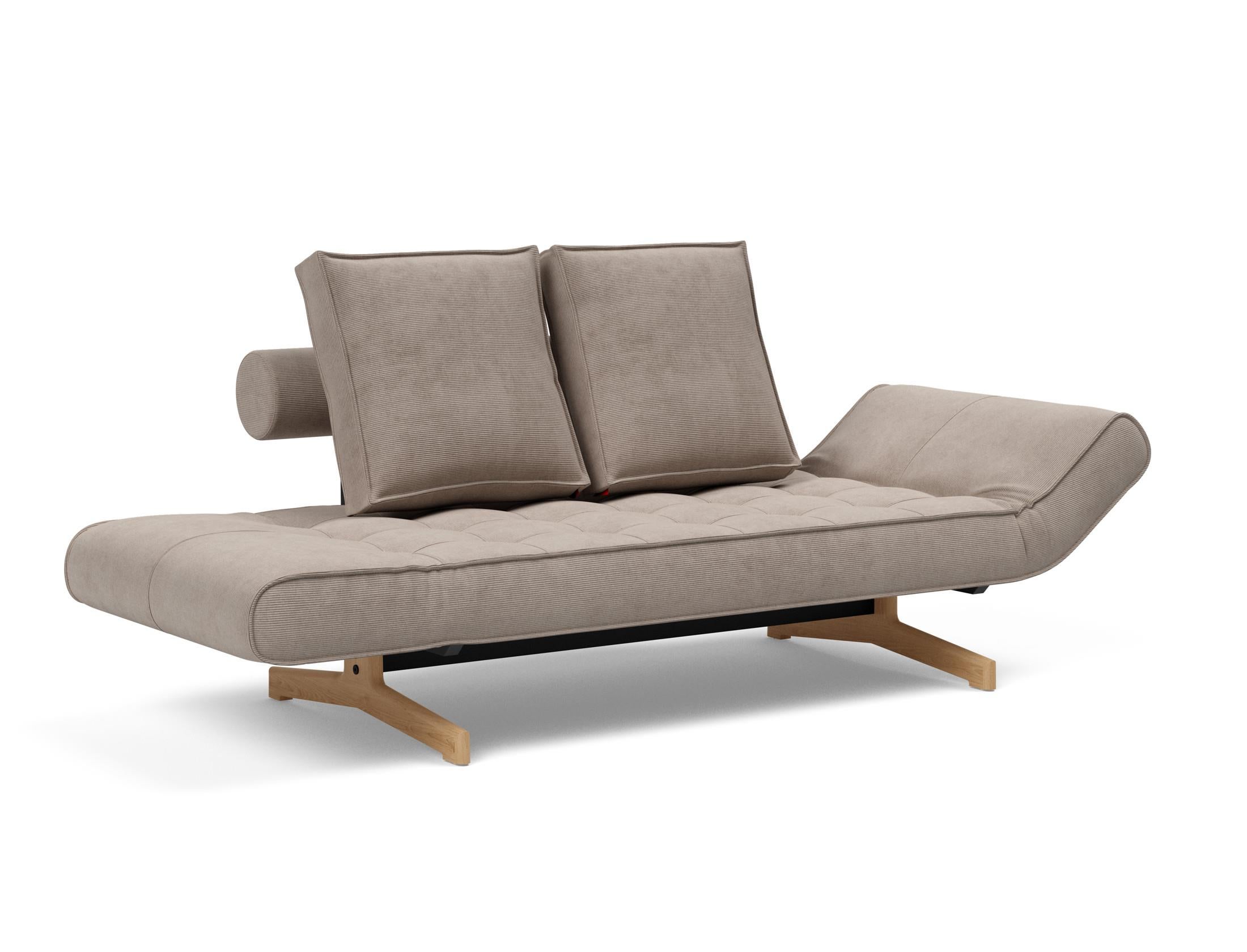 Ghia Bäddsoffa med ekram i tyget 318 Cordufine Beige