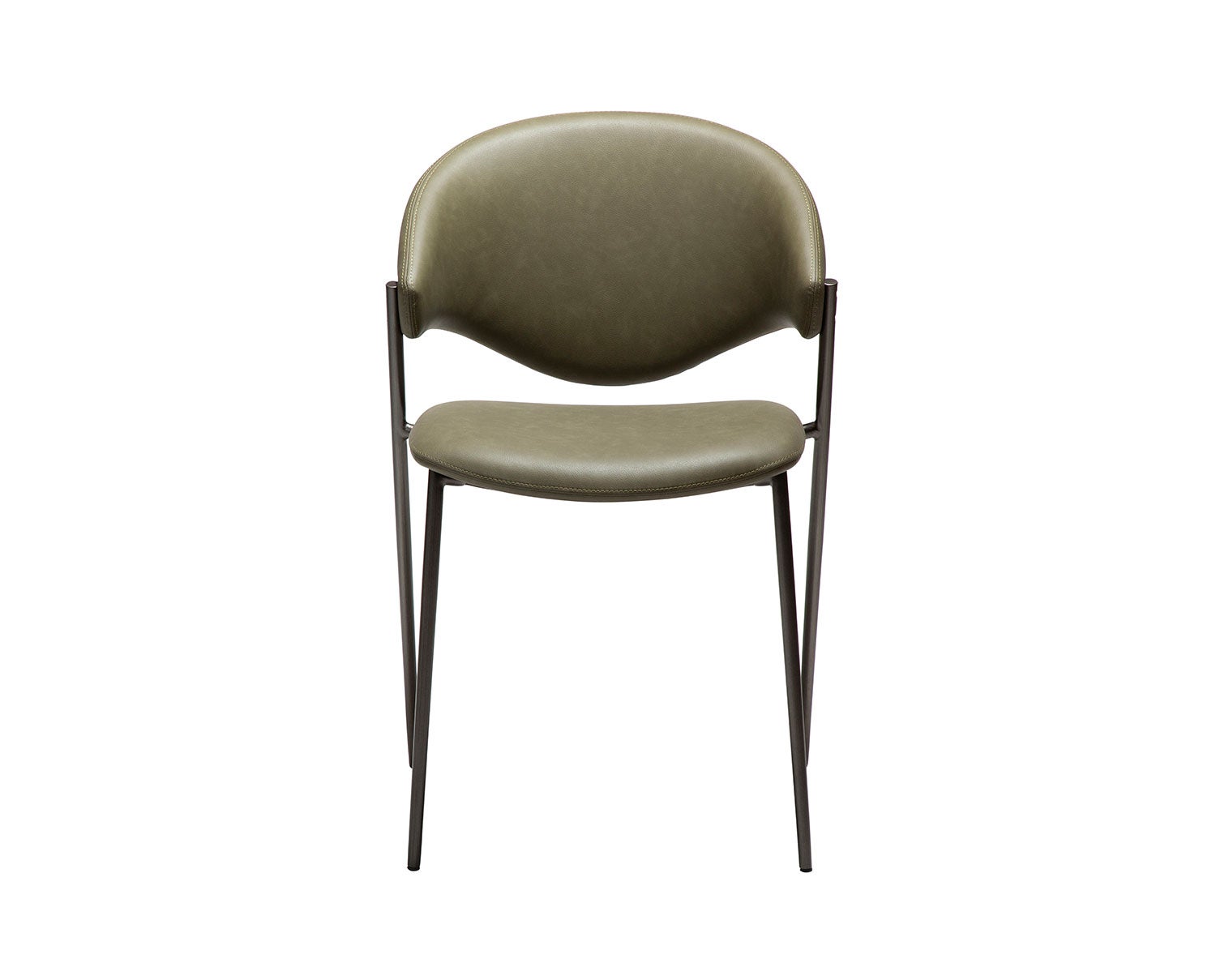 Zone stol i Dark Olive Konstläder framifrån