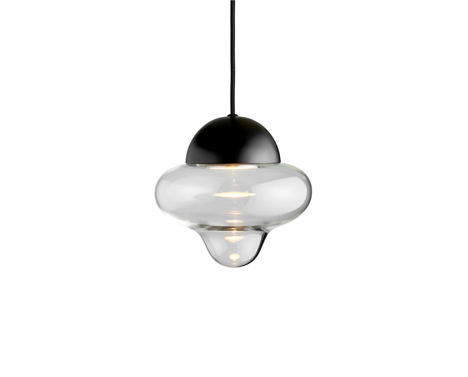 Nutty clear glass Svart