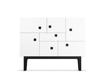 Peep C1 Skåp i färgen Vit med ben i svartlackad ek