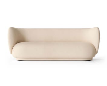 Rico Soffa 3-sits i tyget Brushed Off-White