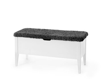 Klinte Bänk 90 Vitlack Fårpälsimitation