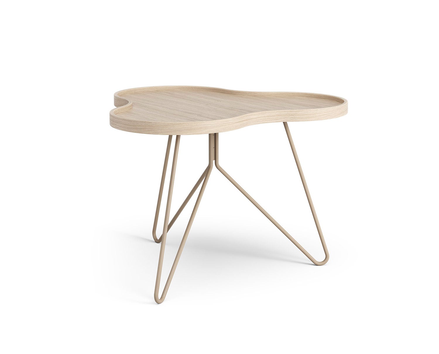 Flower-Mono-Table-66x62-Whitepigmented-Oak-Nutmeg-Metal-H45