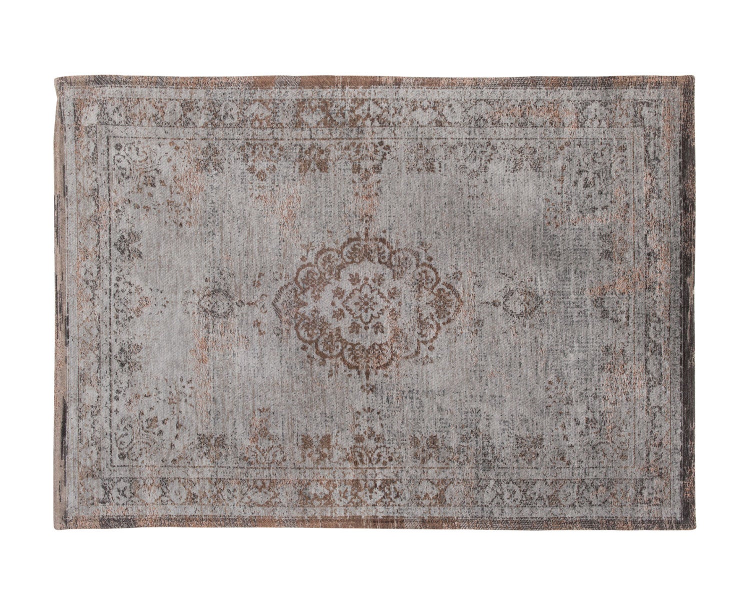 Louis-De-Poortere-Medallion-Rug-Grey-Ebony