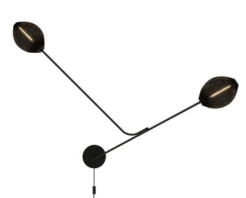 Satellite vägglampa svart, tänd framifrån | GUBI