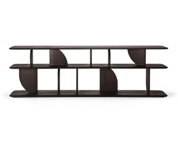 Geometric Konsolbord Brun Teak