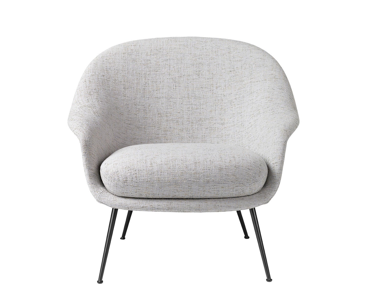 Bat_LoungeChair_LowBack_Conic_FullyUpholstered_Black_Kvadrat-Sonar3-124_Front