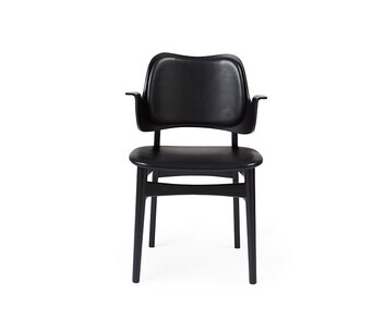 Gesture Stol klädd i svart läder