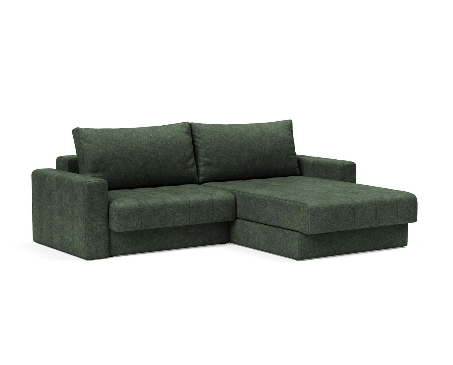 Akello Bäddsoffa Divan med armstöd i tyget 281 Avella Pine Green