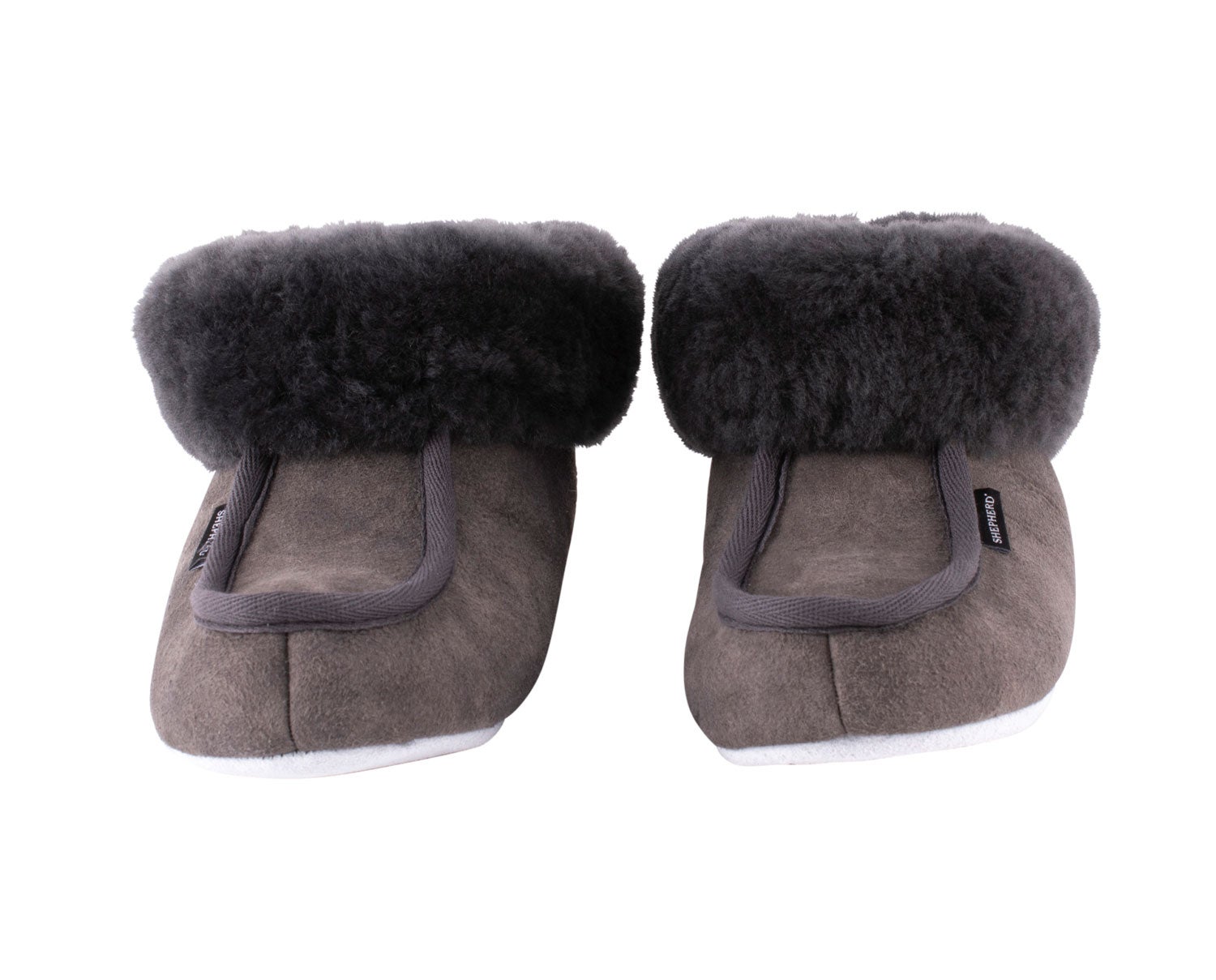 Moa Fårskinnstofflor Asphalt