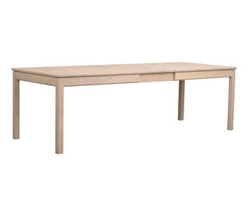 Gardner Matbord 200x95 Vitpigmenterad Ek med iläggsskiva