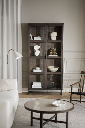 Everett Vitrinskap Brun Ek