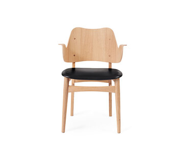 Gesture stol Vitoljad Svart läder