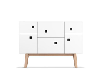 Peep C2 Skåp i färgen Vit med ben i ek