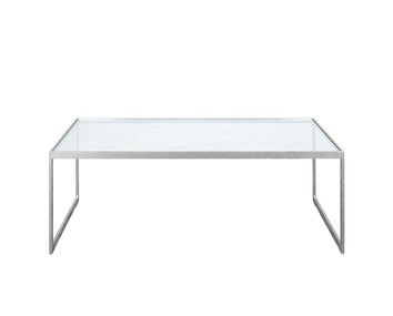 Square Soffbord Silvergrå / Glas