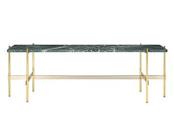 TS Console low i mässing/ grön marmor