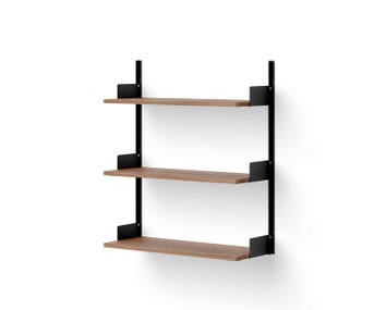 New Works Vägghylla 900 Svart / Valnöt