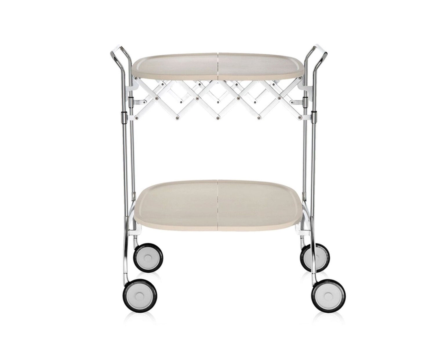 Kartell-Gastone-Serving-Trolley-Cream-Chrome