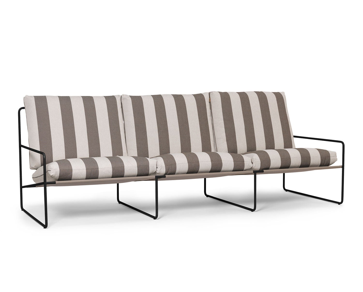 Desert Soffa 3-sits i utförandet Black/Stripe Chocolate