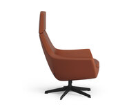 Hög modell | Läder Elmosoft 33001 | Svart aluminium