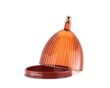 Kartell-La-Coupole-Amber-Brick-Red-1
