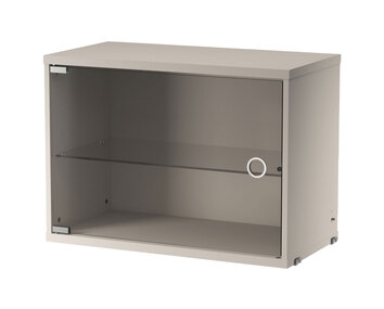 String Skåp med glasdörr i beige