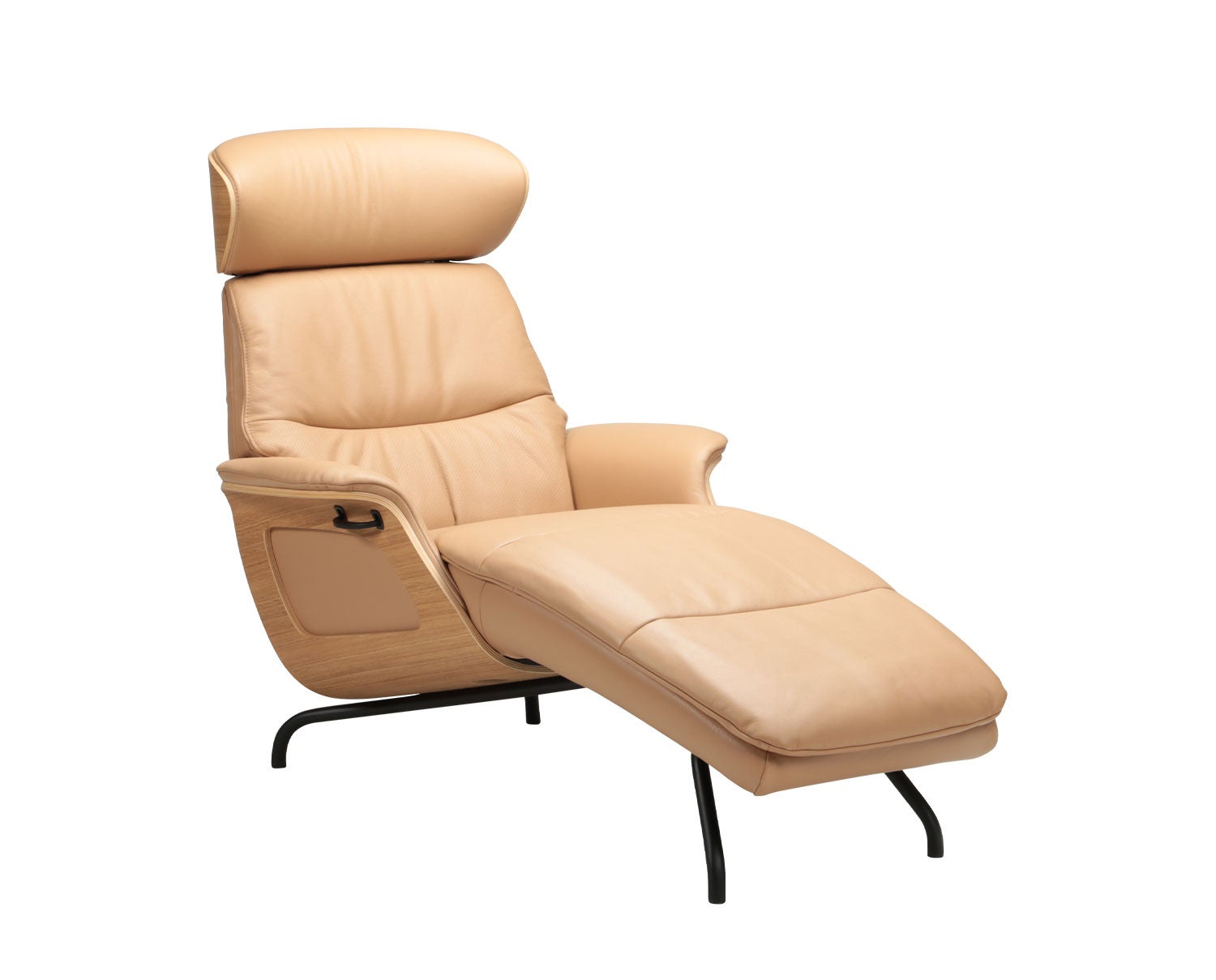 Clement Schäslong med fanérsidor klädd i läder