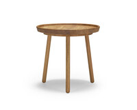 Soffbordet Tureen. Diameter 52 centimeter, höjd 50 centimeter. Skiva i naturoljad, massiv ek.