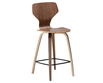 S.I.T Barstol i Valnöt från sidan.