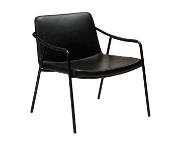 Boto-Lounge-Stol-Svart-Konstlader
