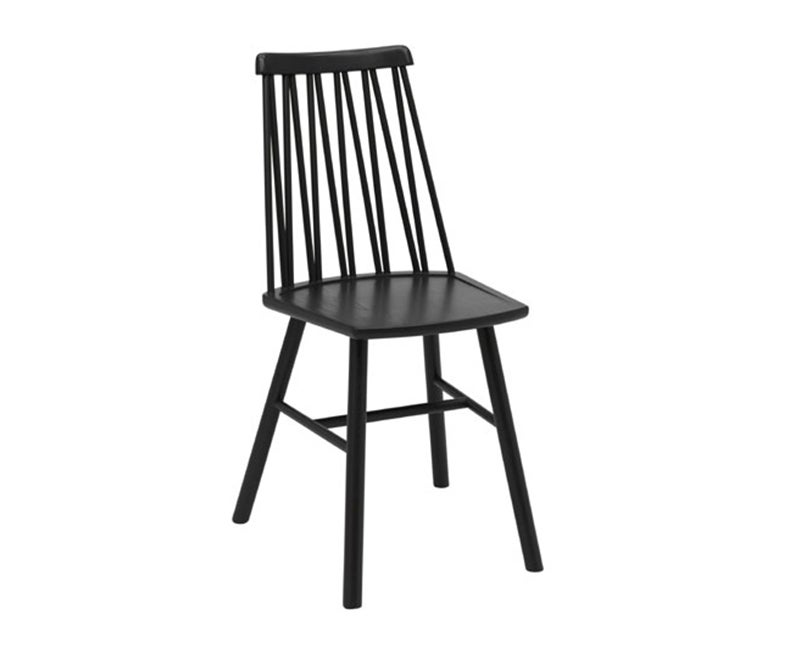 ZigZag Stol Svartbetsad Ask