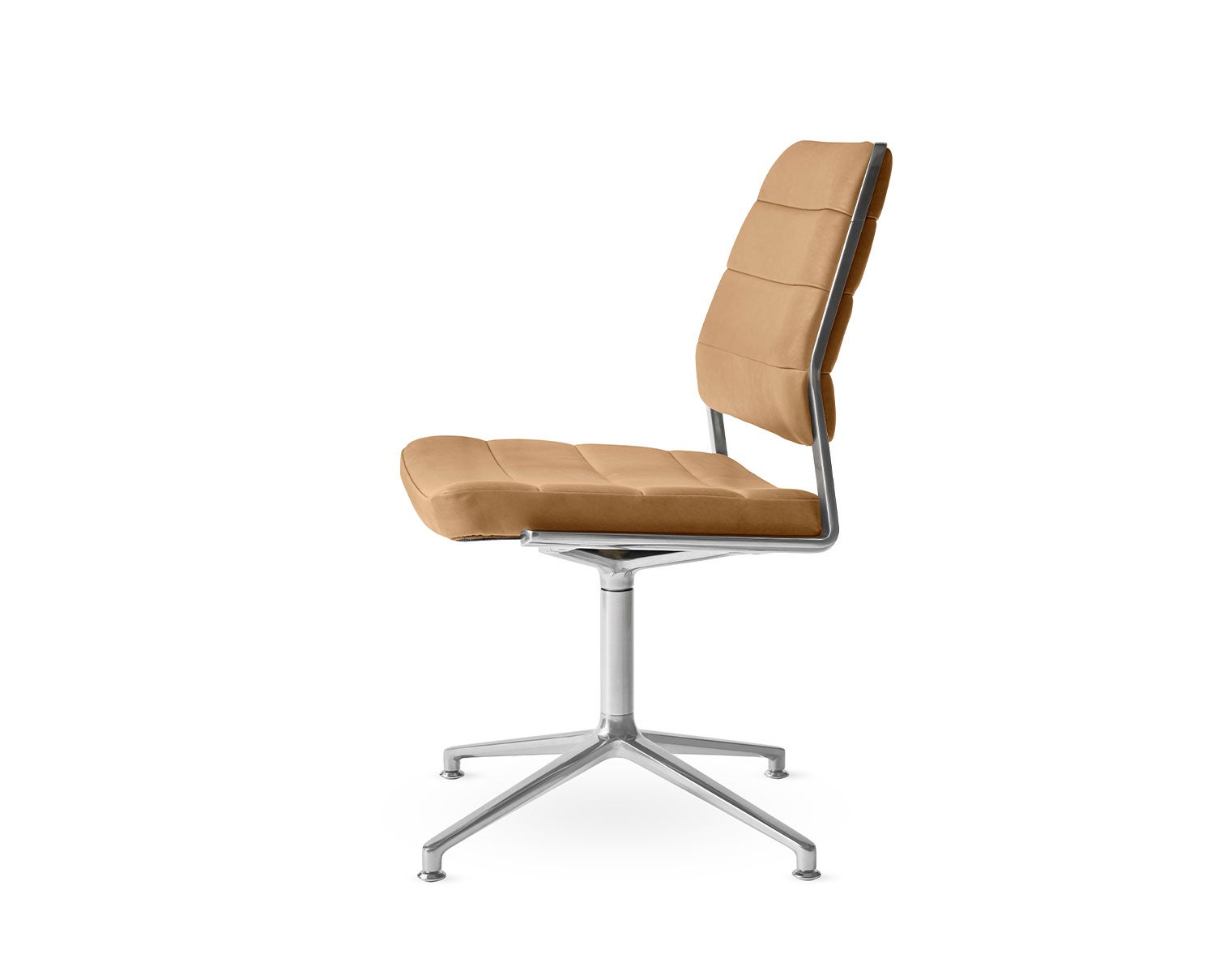 Vipp-454-Swivel-Chair-Camel-Leather-Gliders-1