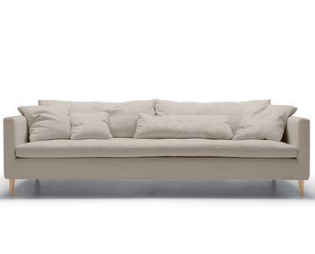 Lill 4-Sits Soffa i tyget Caleido 3790 Light Beige med Fast Track