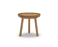 Soffbordet Tureen. Diameter 38 centimeter, höjd 36 centimeter. Skiva i naturoljad, massiv ek.