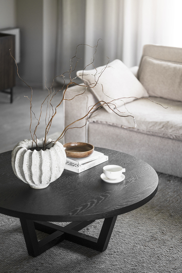 Boxford Soffbord Ø110 | Svart Ek