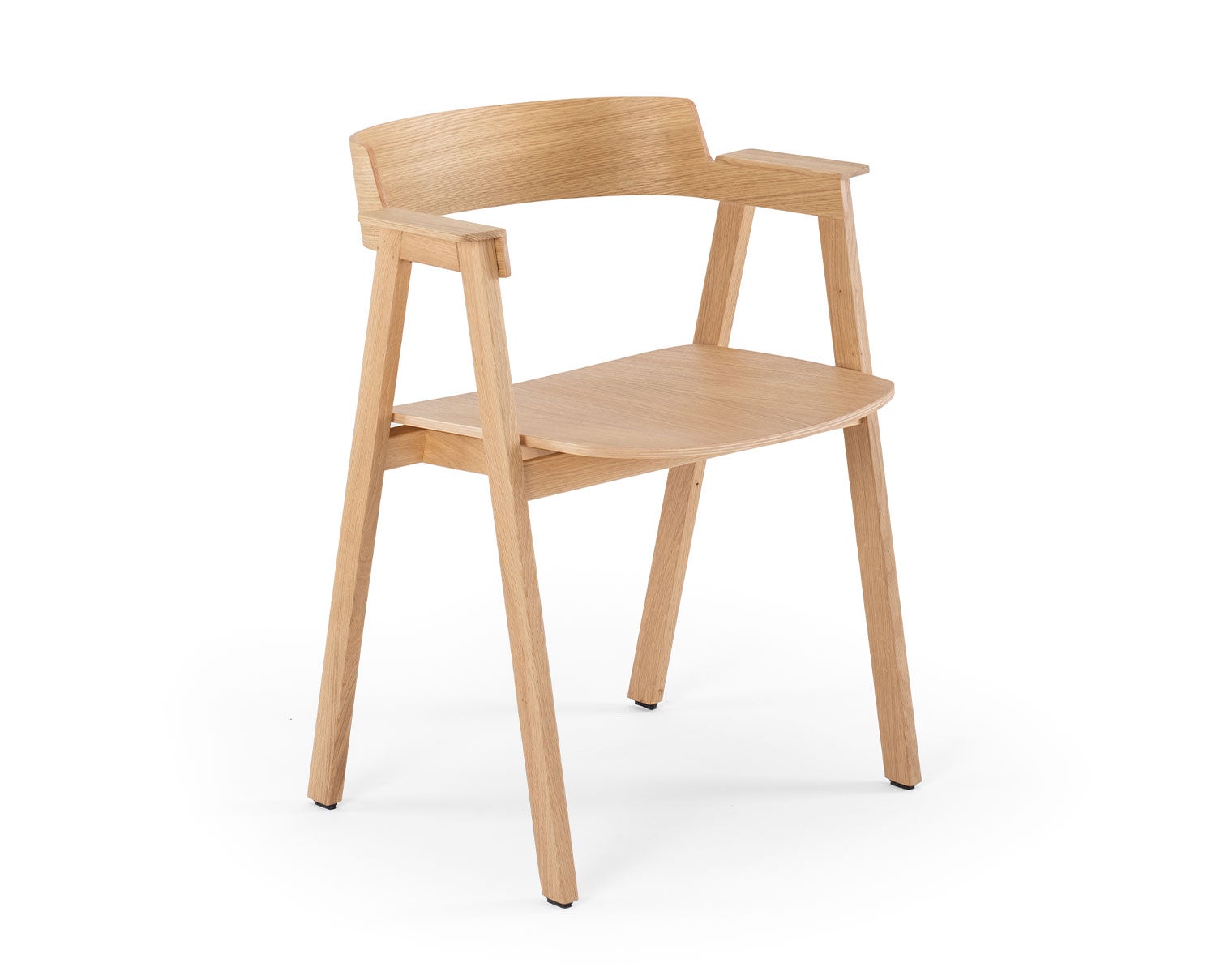 Flip Stol med träsits i naturlackad ek