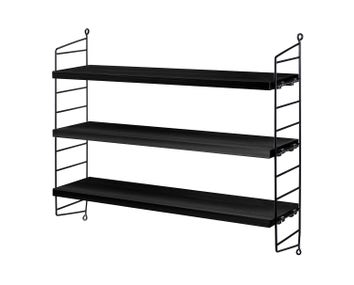 String pocket Svartbetsad ask / Svart