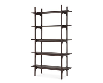 PI Bokhylla i mörkbrunbetsad mahogny från Ethnicraft