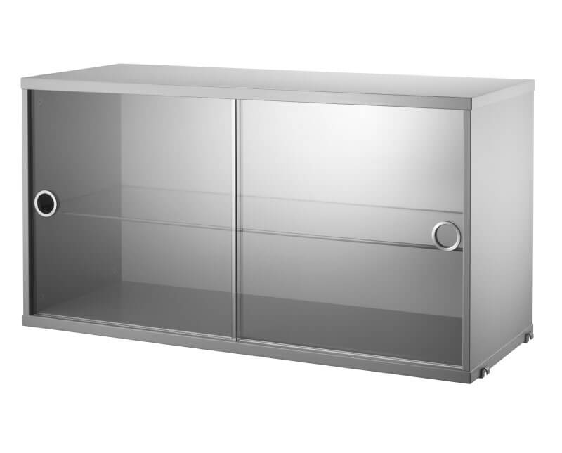 String Vitrinskåp 78x30 Grå