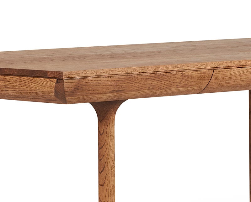 Detaljbild låda, Rúna matbord 180 Teakoljad ek