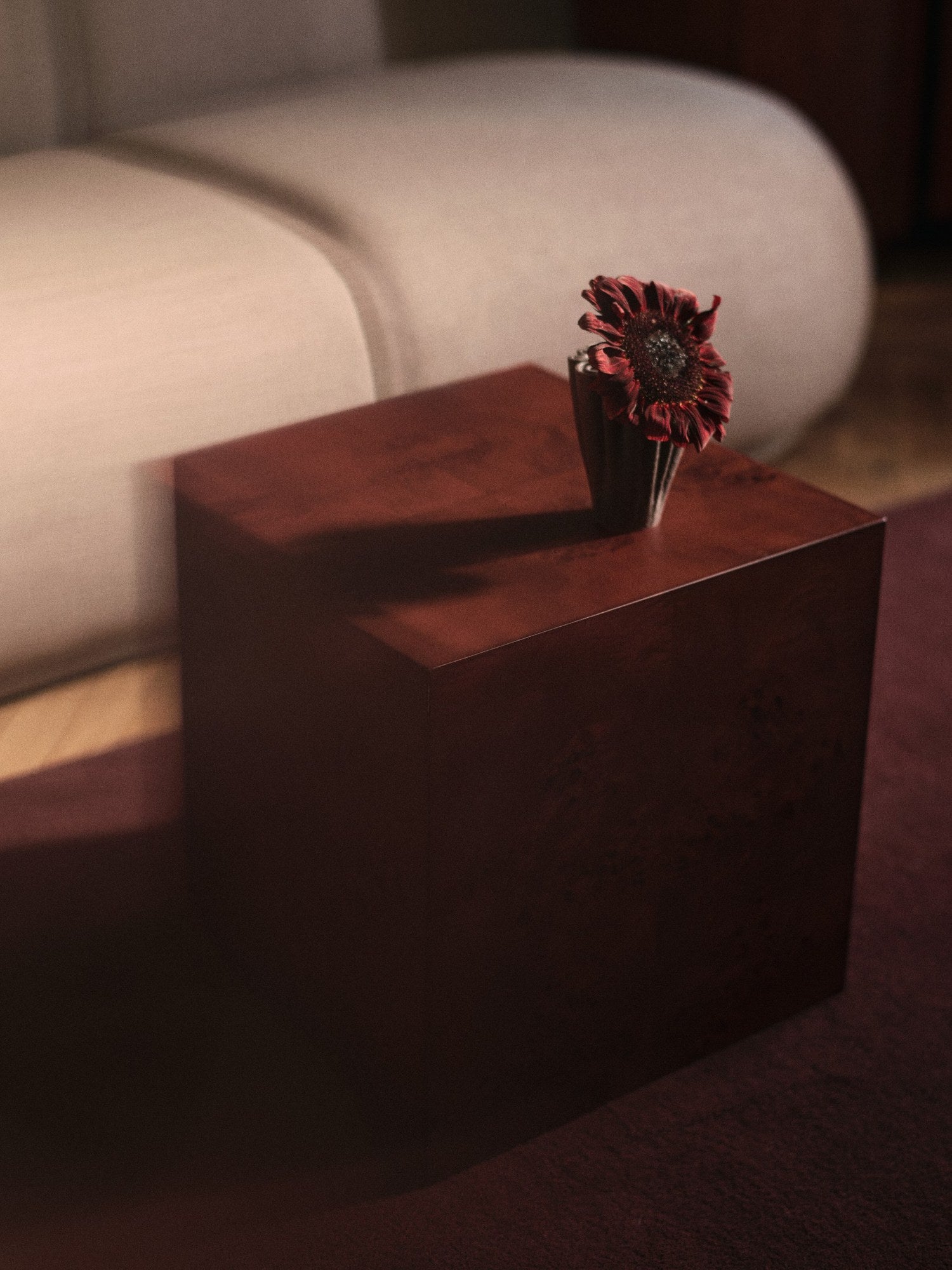 Ferm-Living-Burl-Cube-Side-Table-Dark-Stained-Burl-miljo-1