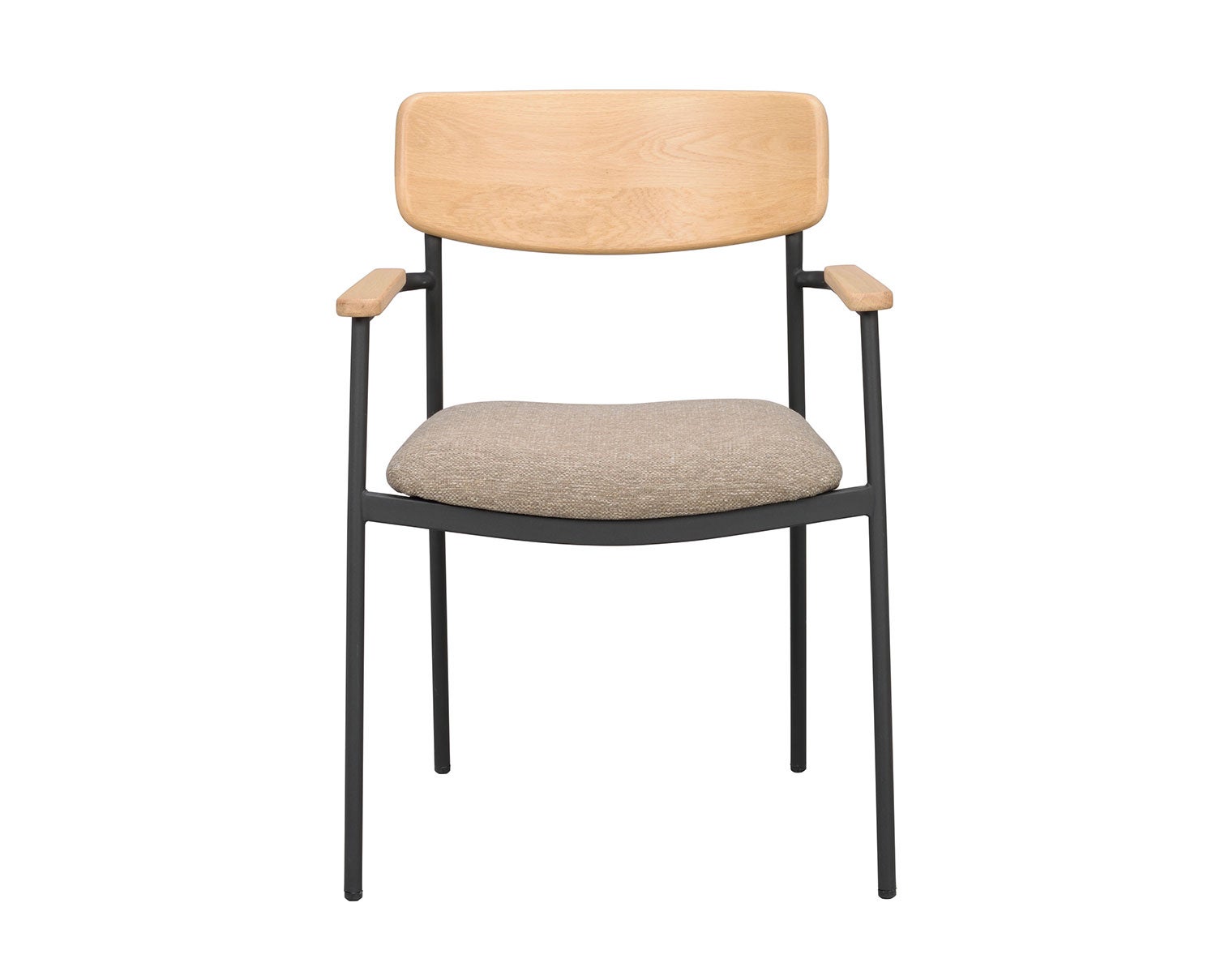 123082_a_Maymont_armchair_oak_dark_beige_black_(stackable)