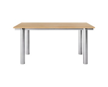 Ferm-Living-Atura-Matbord-160x90-Brushed-Steel-Natural-Oak-1