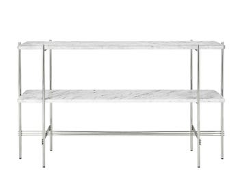TS Console i Stål/vit marmor