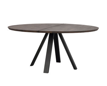 Carradale matbord runt 150 cm, brun ek, ben V | Rowico