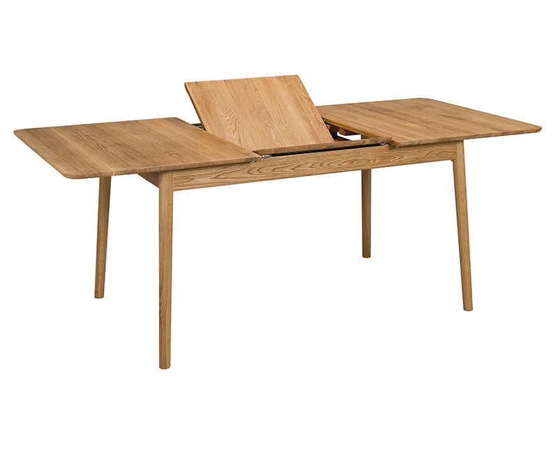 ZigZag Matbord i oljad ek med butterfly iläggsskiva