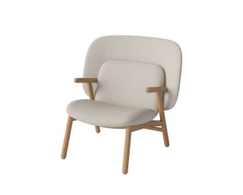 Bolia-Cosh-Arm-Chair-Medium-Back-Ascot-Beige-Oiled-Oak